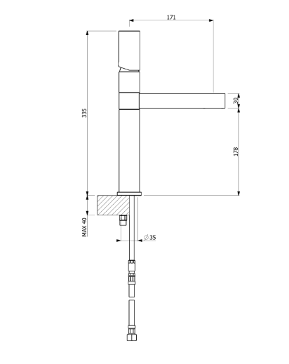 Vòi rửa bát nóng lạnh Furst F400063CR