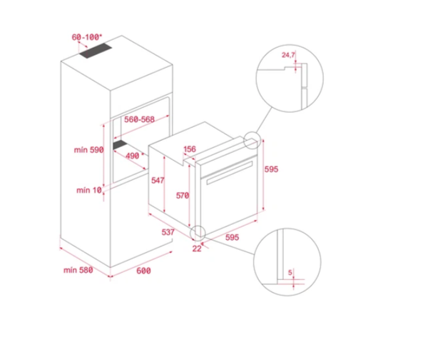 Lò nướng đa năng Teka HLB 8600 BK 71 lít