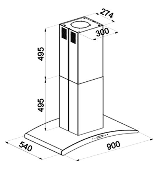 Máy hút mùi chữ T Kocher Serena CXW-188CRV