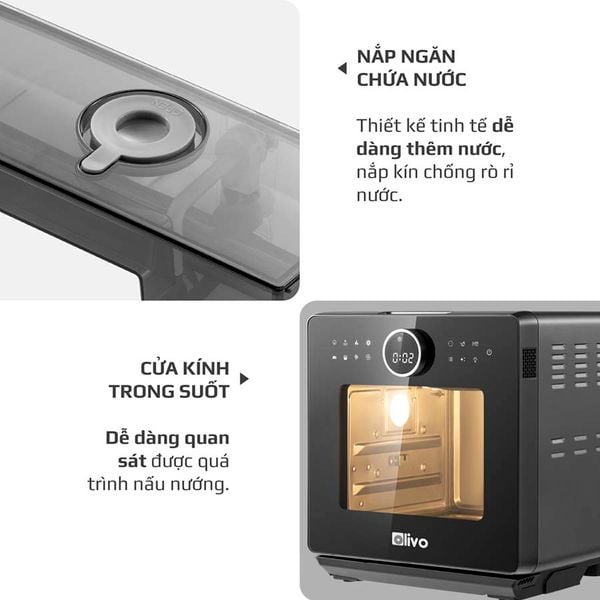 Nồi chiên hơi nước Olivo SF16 PRO 16 lít