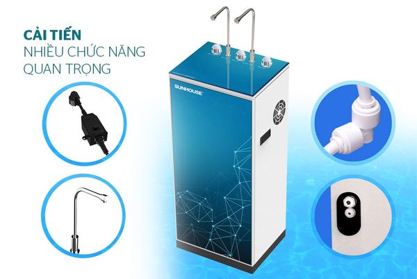 Máy lọc nước R.O nóng lạnh 9 lõi SUNHOUSE SHA76211CK