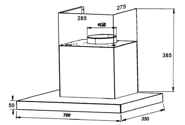 Máy hút mùi Spelier chữ T 70cm SP 109MC