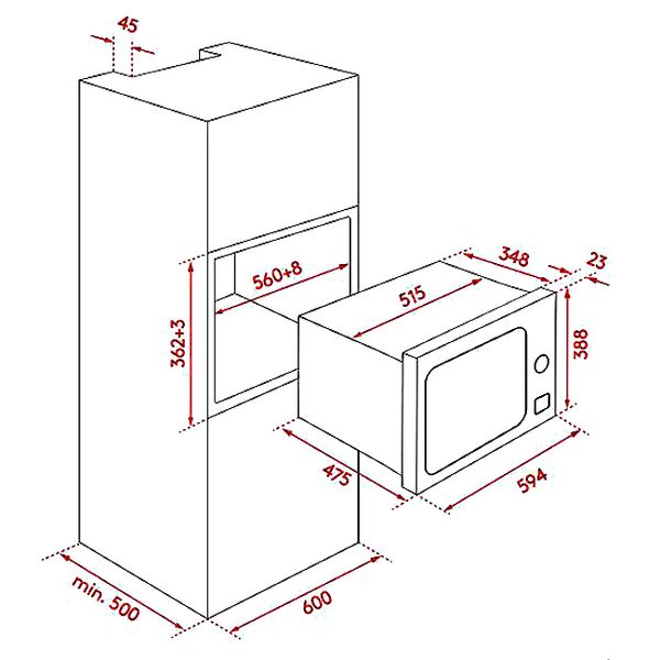 Lò vi sóng Spelier kết hợp nướng Spelier SP 8213 EU 25 lít