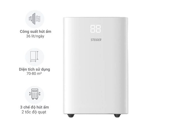 Máy hút ẩm 36 lít Steiger STG-836DW