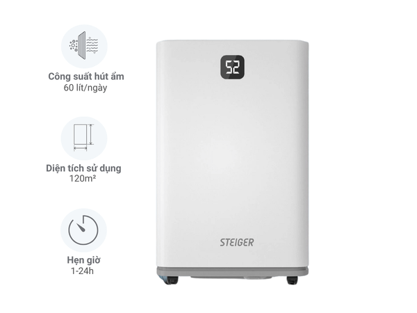 Máy hút ẩm 60 lít Steiger STG-860DW