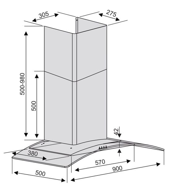 Máy hút mùi Lorca 90cm TA-2001B-90