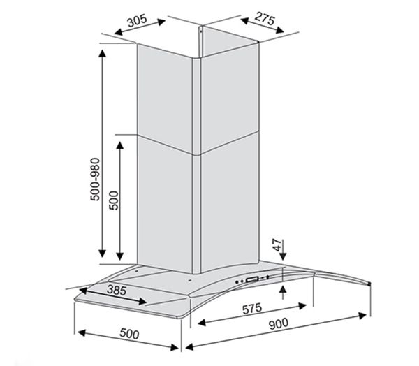 Máy hút mùi Lorca 90cm TA-2001C-90