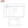 Chậu rửa 1 hố chống xước Konox 76cm TARI 7648SR