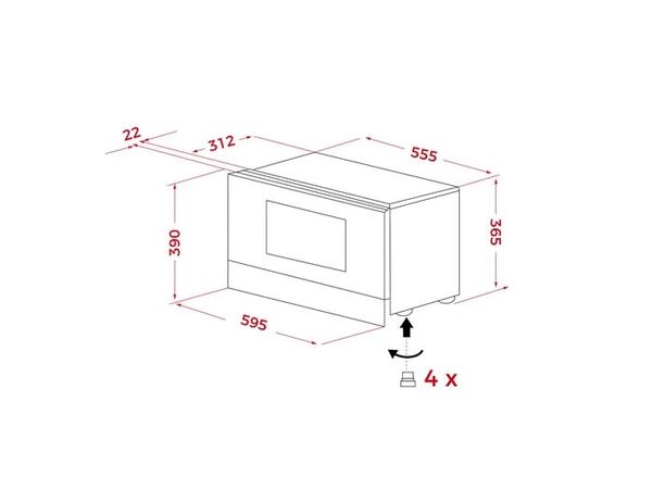 Lò vi sóng kết hợp nướng Teka ML 8220 BIS L SM 22 lít