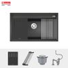 Chậu rửa Konox 86cm Granite Sink Terra 860S đen