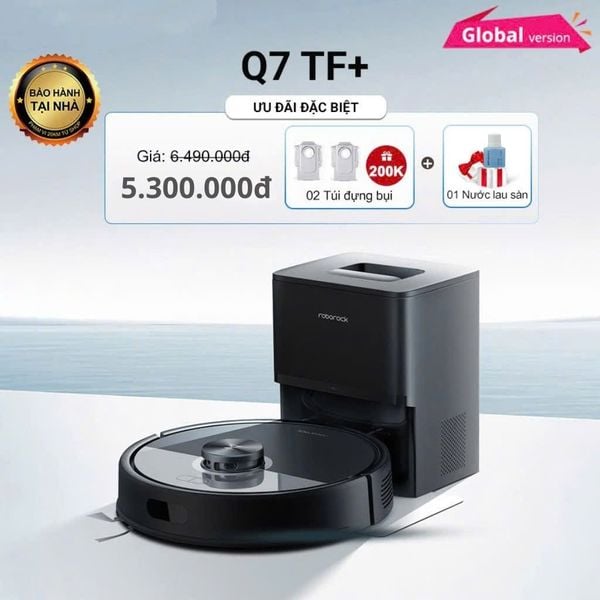 Robot hút bụi lau nhà Roborock Q7 TF+ (Plus) - Bản Quốc Tế