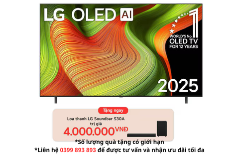 Smart Tivi LG OLED AI 4K 65 inch OLED65B5PSA mới 2025