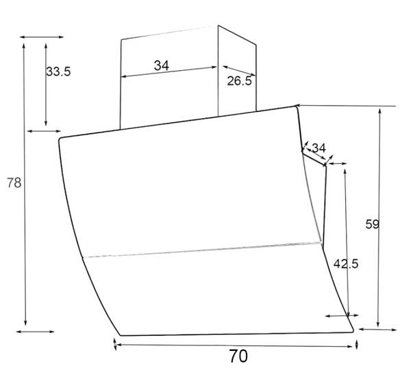 Máy hút mùi gắn tường D'mestik TL4670 DMK 70cm