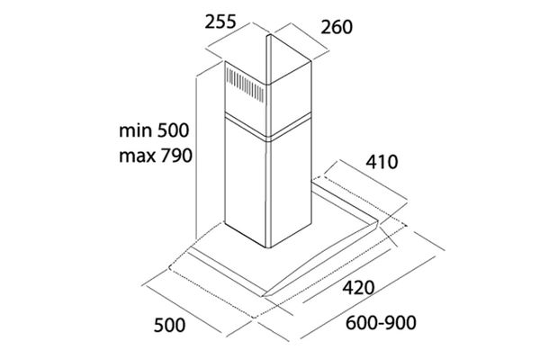 Máy hút mùi kính cong Dmestik TL4270 DMK 70cm