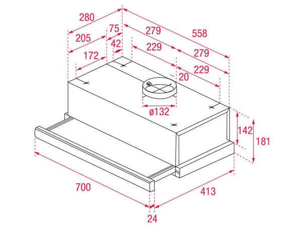 Máy hút mùi Teka TL7310SS 70cm 146W