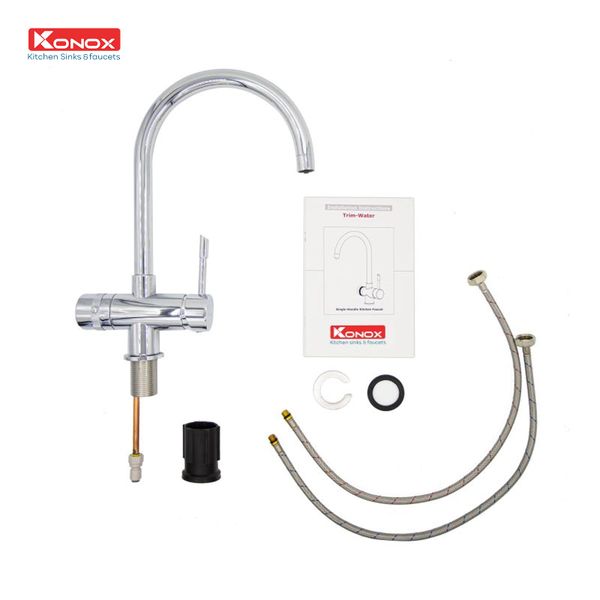Vòi rửa Konox ba đường nước Trim-Water Chrome nóng lạnh RO
