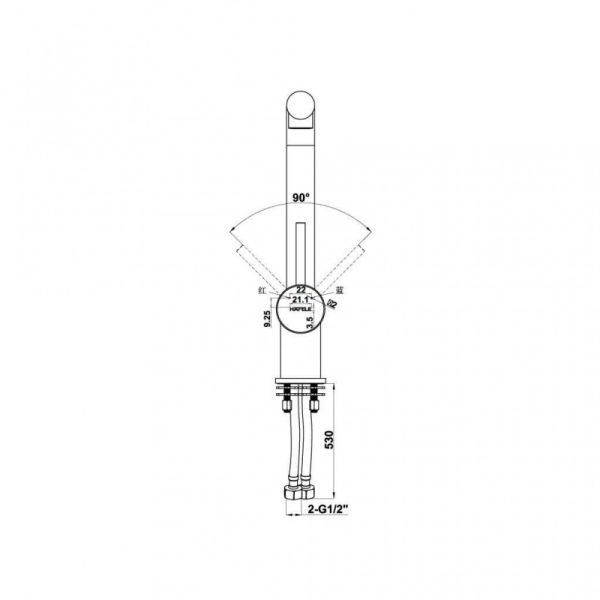 Vòi rửa chén Hafele HT21-GH1P250 577.55.590