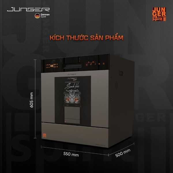 Máy rửa bát Junger 13 bộ DWJ-133-MS