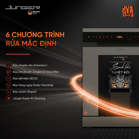 Máy rửa bát 15 bộ Junger Leopard DWJ-163