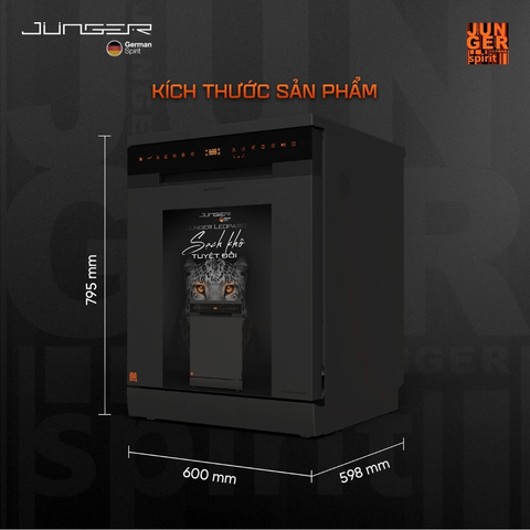 Máy rửa bát 15 bộ Junger Leopard DWJ-183