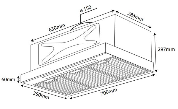 Máy hút mùi gắn tường 70cm Kocher Turbo X Smart 3D | X3D-350N