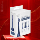  Bộ 5 Đầu Bàn Chải Điện Halio Sonic Whitening Electric Toothbrush Head Midnight Blue 
