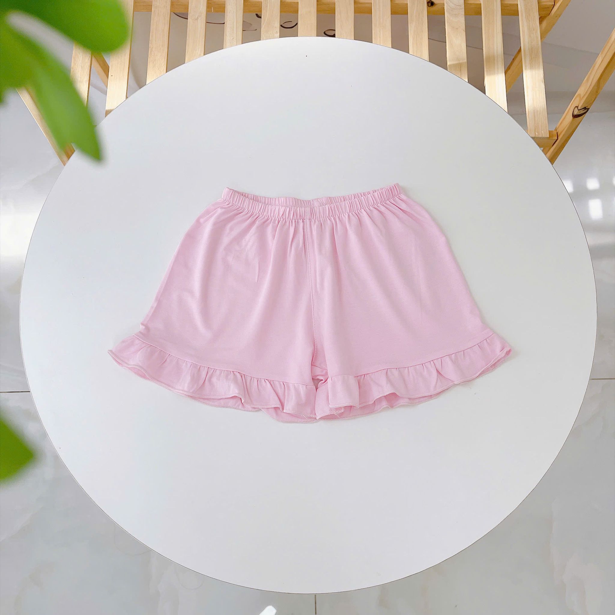  Bộ đùi bé gái sợi sồi Modal Lá Homewear MOD8, đồ bộ cộc tay mềm mát babydoll hoa nhí 
