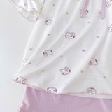  Bộ đùi bé gái sợi sồi Modal Lá Homewear MOD8, đồ bộ cộc tay mềm mát babydoll hoa nhí 