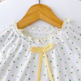 Bộ đùi bé gái sợi sồi Modal Lá Homewear MOD8, đồ bộ cộc tay mềm mát babydoll hoa nhí 