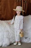  Bộ tay dài bé gái sợi sồi Modal Lá Homewear MOD5, đồ ngủ cho bé babydoll mát mềm phối bèo dễ thương 