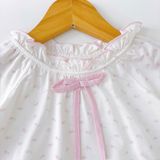  Bộ đùi bé gái sợi sồi Modal Lá Homewear MOD8, đồ bộ cộc tay mềm mát babydoll hoa nhí 