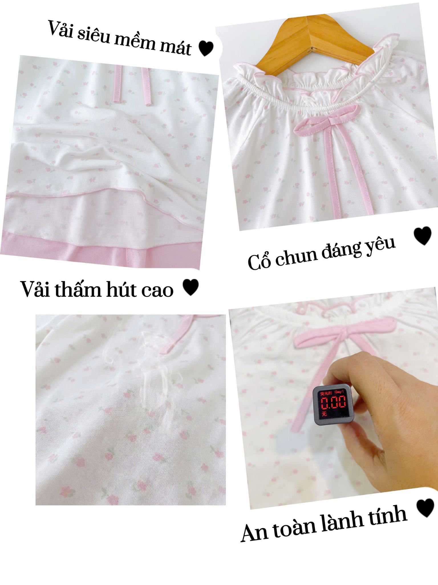  Bộ đùi bé gái sợi sồi Modal Lá Homewear MOD8, đồ bộ cộc tay mềm mát babydoll hoa nhí 
