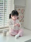  Bộ dài tay cho bé gái sợi sồi Modal Lá Homewear MOD7, đồ ngủ cho bé mềm mát dễ thương 