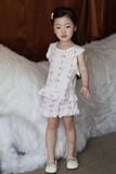  Bộ đùi bé gái vải sợi sồi Modal Lá Homewear MODL1, đồ bộ cộc tay mặc hè bé gái tay bèo dễ thương 