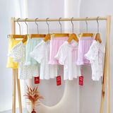  Bộ đùi bé gái sợi sồi Modal Lá Homewear MOD8, đồ bộ cộc tay mềm mát babydoll hoa nhí 