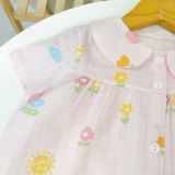  Pijama cộc tay cho bé gái Lá Homewear A378, bộ ngủ tay ngắn xô cotton thoáng nhẹ mát 