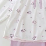  Bộ dài tay cho bé gái sợi sồi Modal Lá Homewear MOD7, đồ ngủ cho bé mềm mát dễ thương 