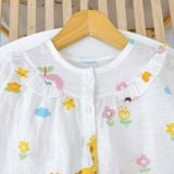  Pijama cho bé gái Lá Homewear XCL16, đồ ngủ trẻ em vải xô cotton, bộ dài tay mặc ngủ mềm mát 