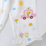  Pijama cho bé gái Lá Homewear XCL16, đồ ngủ trẻ em vải xô cotton, bộ dài tay mặc ngủ mềm mát 