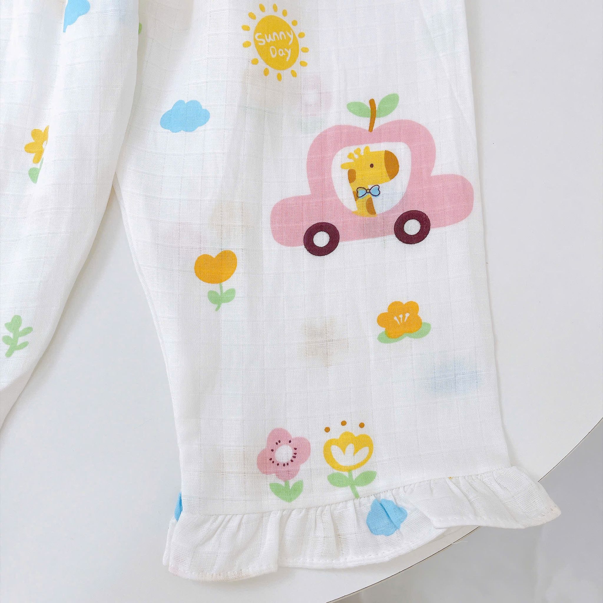  Pijama cho bé gái Lá Homewear XCL16, đồ ngủ trẻ em vải xô cotton, bộ dài tay mặc ngủ mềm mát 