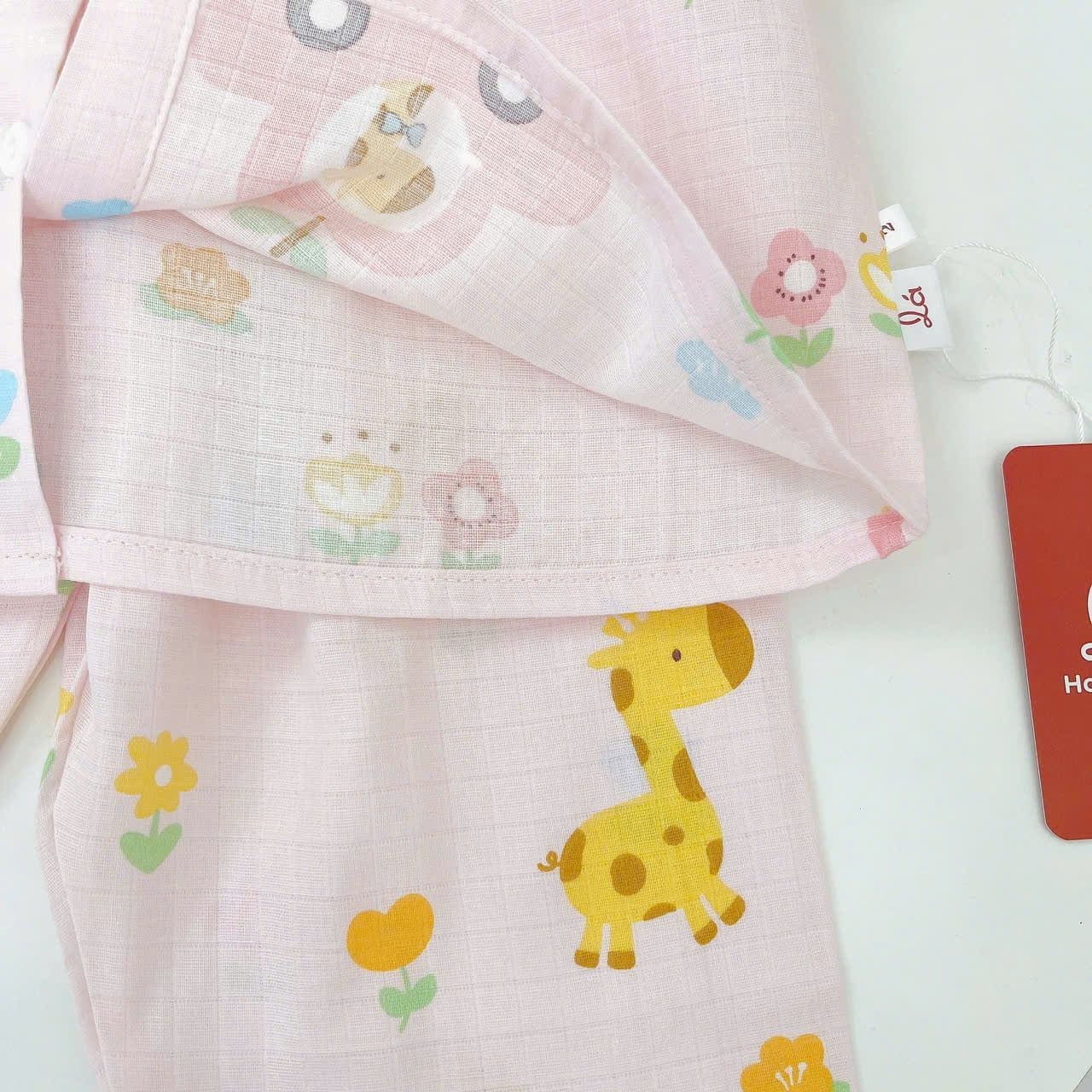  Pijama cộc tay cho bé gái Lá Homewear A378, bộ ngủ tay ngắn xô cotton thoáng nhẹ mát 