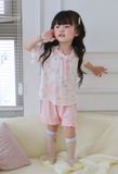  Bộ hè bé gái 95% sợi sồi Modal Ice Cool Lá Homewear A247 mềm mát lạnh, bộ cộc tay bé gái kuromi quần đùi babydoll 