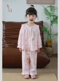  Pizama bé gái dài tay xô cotton Áo Lá Homewear A199, bộ đồ dài tay cho bé babydoll mặc ngủ bốn mùa 