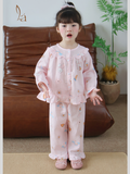  Pizama bé gái dài tay xô cotton Áo Lá Homewear A199, bộ đồ dài tay cho bé babydoll mặc ngủ bốn mùa 