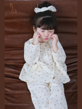  Pijama cho bé gái dài tay xô cotton Áo Lá Homewear A166, bộ dài tay bé gái babydoll mặc ngủ vải xô đũi mát bốn mùa 