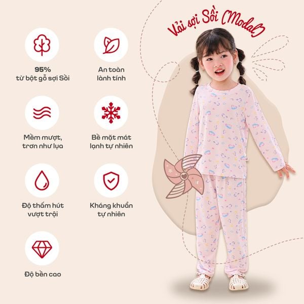  Bộ ngủ dài tay sợi Sồi Modal Lá Homewear M15, đồ bộ dài mặc ngủ mềm mát kỳ lân xe oto 
