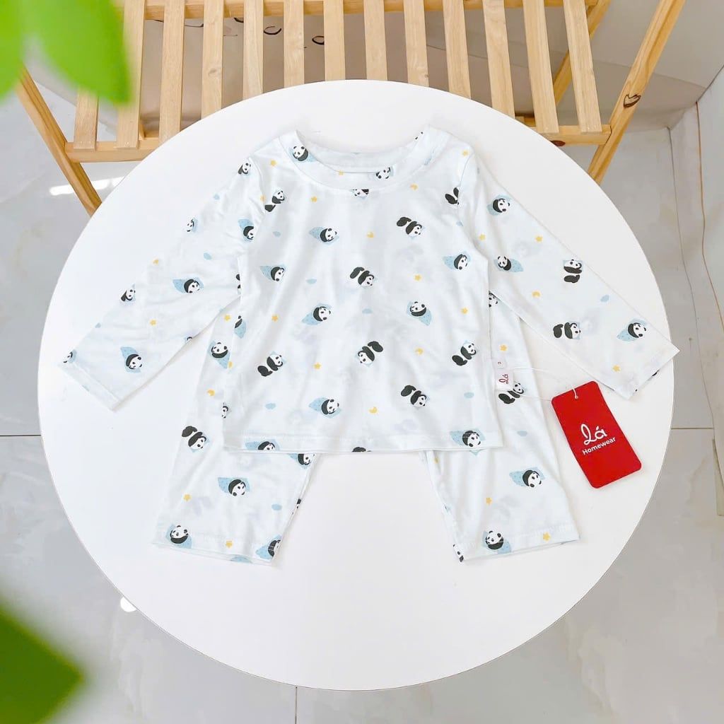  Bộ dài tay bé trai Lá Homewear TCL5, đồ ngủ bé trai vài tencel lycra mềm mỏng mát 