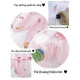  Pijama bé gái xô cotton Lá Homewear XCL18, đồ bộ dài tay cho bé cột nơ quần bo mặc ngủ mềm mát 