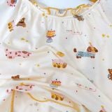  Bộ lửng bé gái sợi sồi Modal Lá Homewear MOD6, đồ bộ tay ngắn quần lỡ babydoll dễ thương vải mềm mát 