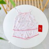  Bộ hai dây bé gái Lá Homewear A394, bộ hè cho bé gái vải tencel lycra mềm mỏng mát 